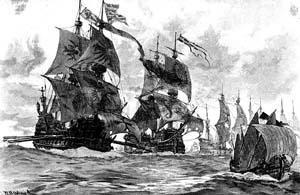 英國(guó)擊潰西班牙無敵艦隊(duì)