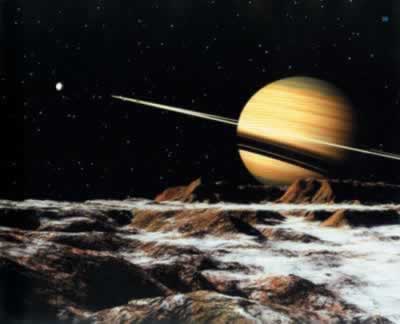美國飛船“旅行者1號”掠過土星