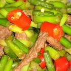 蒜薹炒肉絲