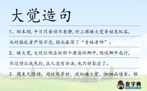 大覺造句