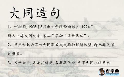 大同造句