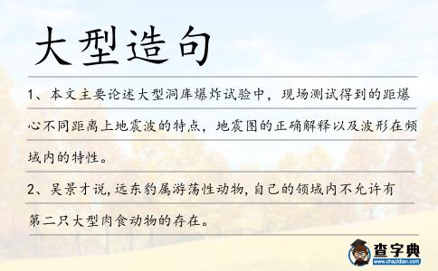 大型造句