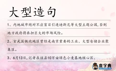 大型造句
