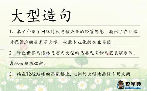 大型造句