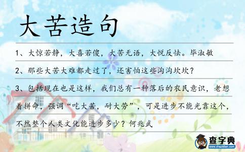 大苦造句