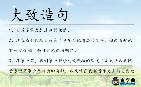 大致造句