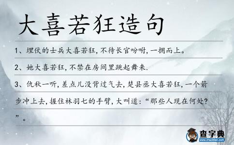大喜若狂造句