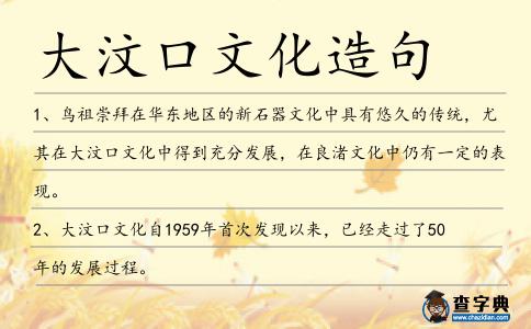 大汶口文化造句