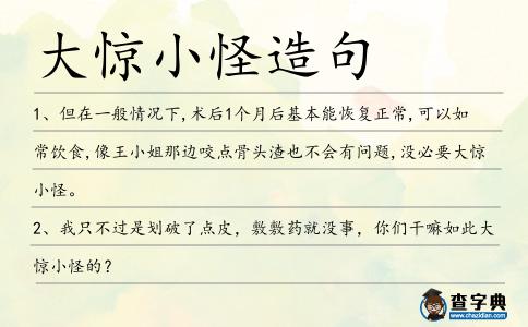 大驚小怪造句
