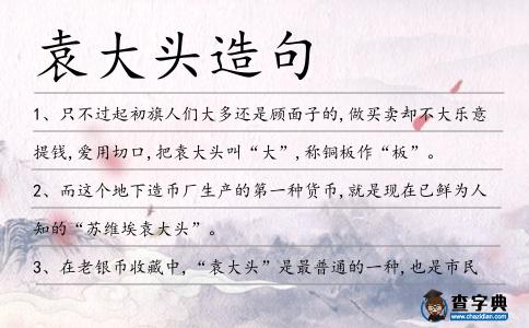 袁大頭造句