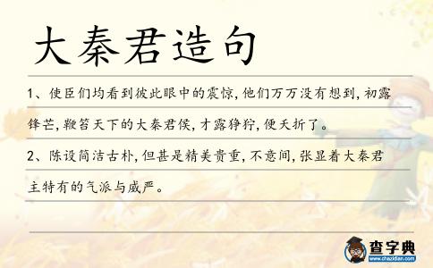 大秦君造句