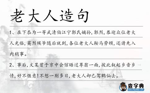 老大人造句