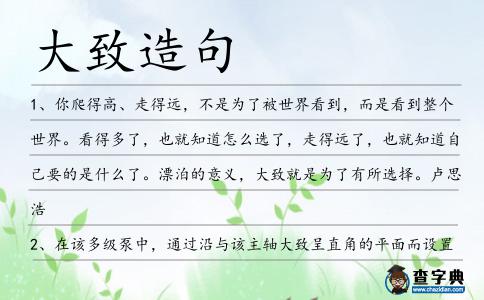 大致造句