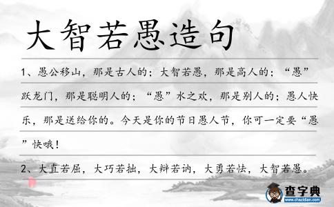 大智若愚造句