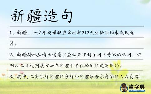 新疆造句