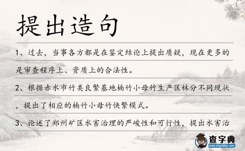 提出造句