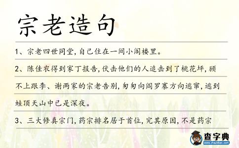 宗老造句