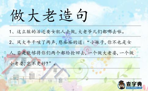 做大老造句