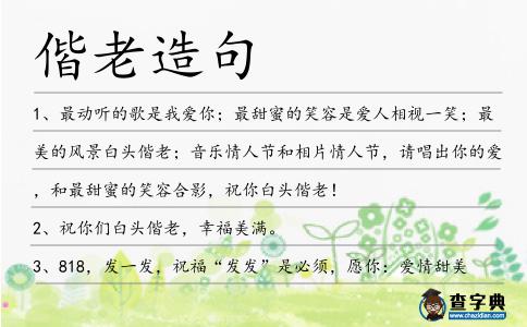 偕老造句