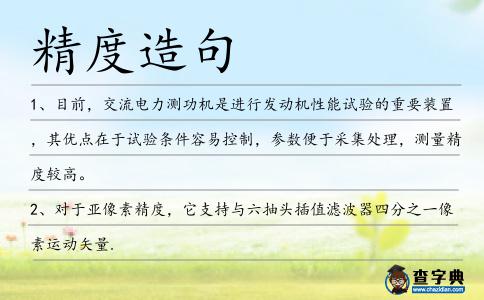 精度造句