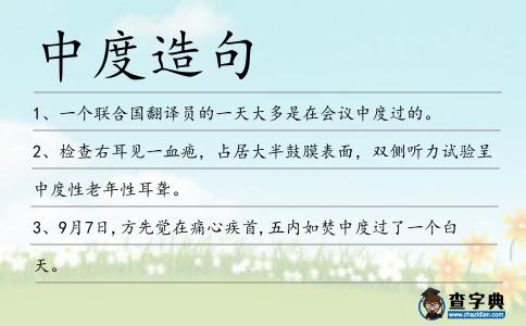 中度造句