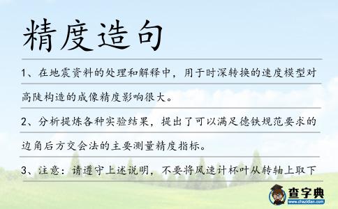 精度造句