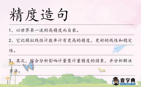 精度造句
