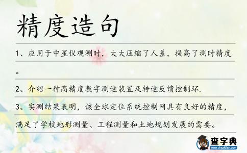 精度造句