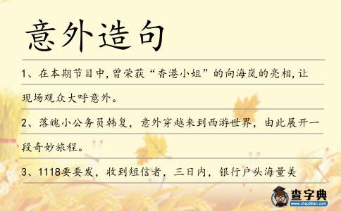 意外造句
