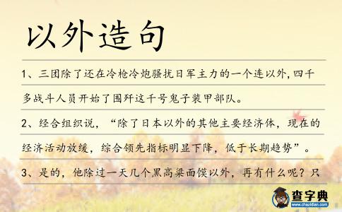 以外造句