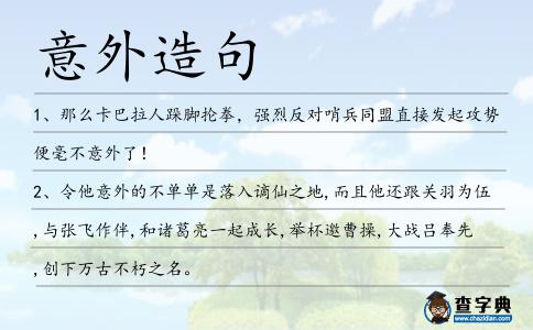意外造句