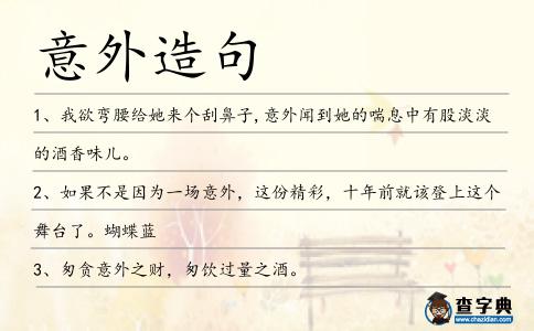 意外造句
