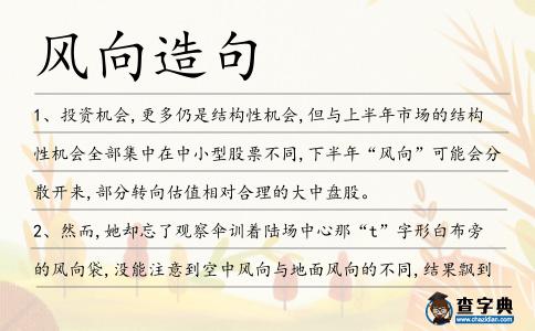 風向造句
