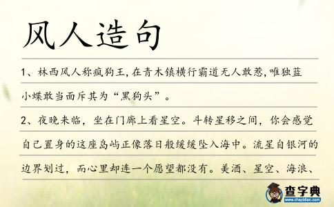 風(fēng)人造句