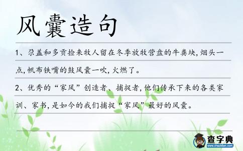 風囊造句