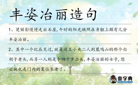 豐姿冶麗造句