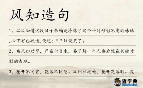風(fēng)知造句