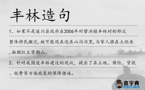 豐林造句