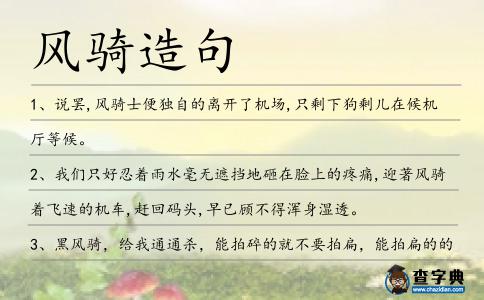 風(fēng)騎造句