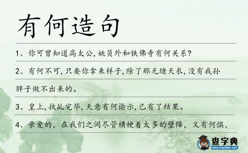 有何造句