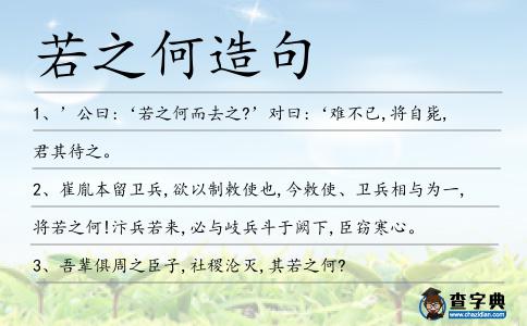 若之何造句