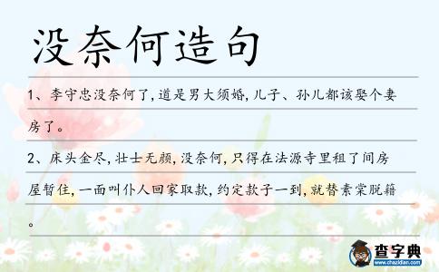 沒奈何造句