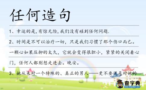 任何造句