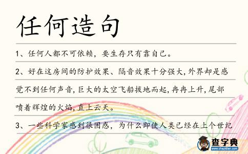 任何造句