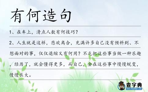 有何造句