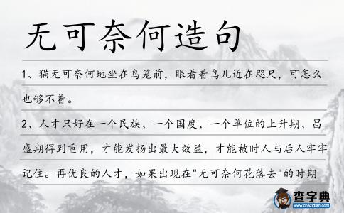 無可奈何造句