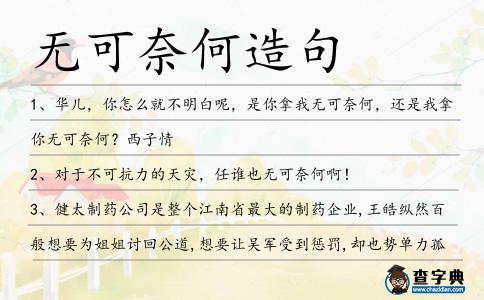 無可奈何造句