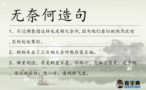 無奈何造句
