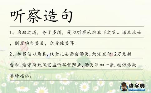 聽察造句