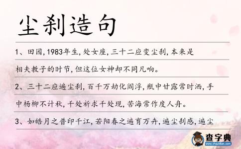 塵剎造句